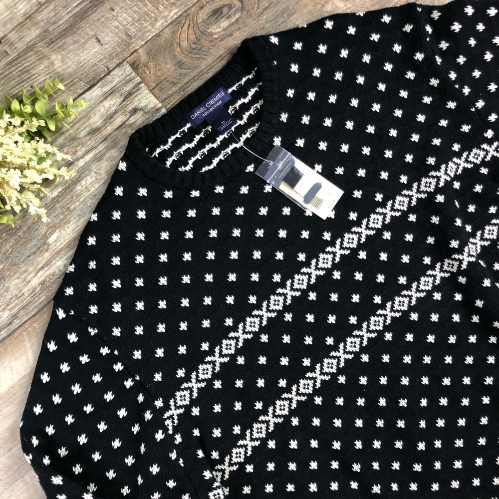 Daniel Cremieux Black and White Sweater Men’s XL